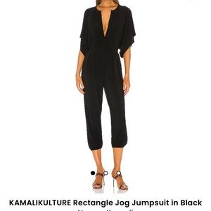 Norma Kamali Rectangle Jog Jumpsuit in Black
